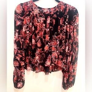 Free People Up For Anything Cropped Boho Blouse  NWT